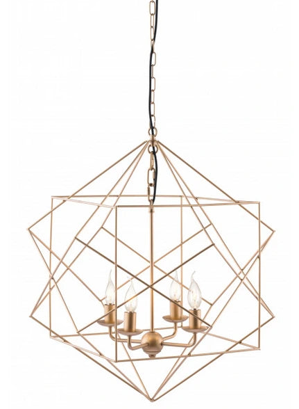 Modern Penta Ceiling Lamp, Gold