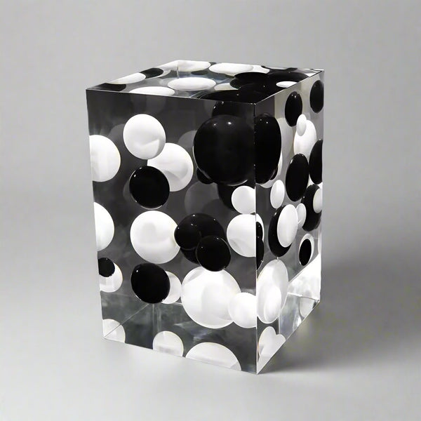 Black & White Spheres End Table