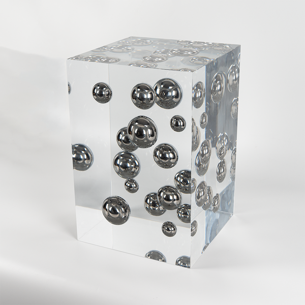 Silver Spheres End Table