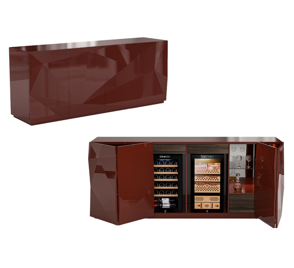Eagle Harbor Built-In Refrigerator Wine Cabinet – Lilac Red