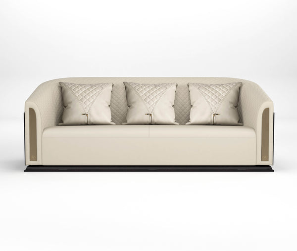3PC Rosemont Sofa Set in Microfiber Leather with Ash Wood Accents.