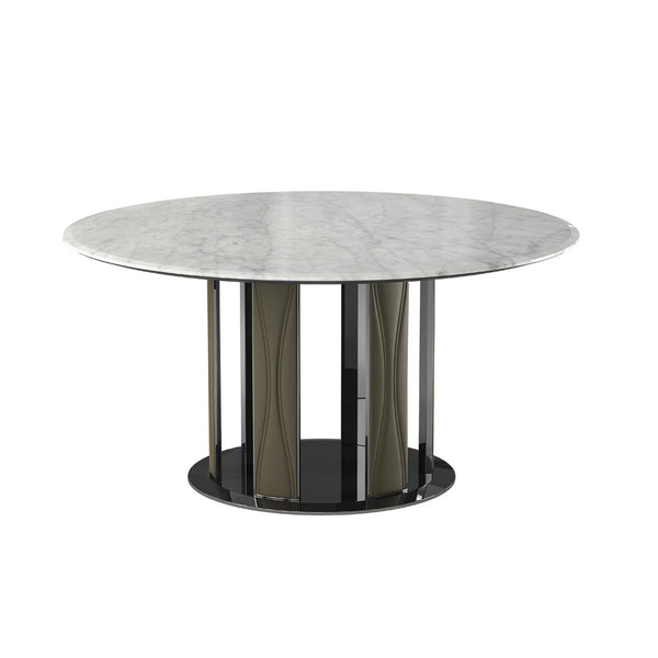 Hoffman Contemporary Round Marble Dining Table 60"