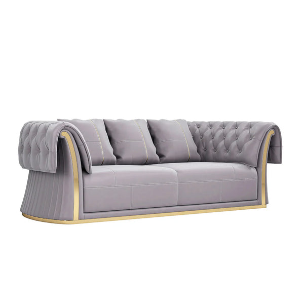 Templeville Premium Leather Sofa and Loveseat Set