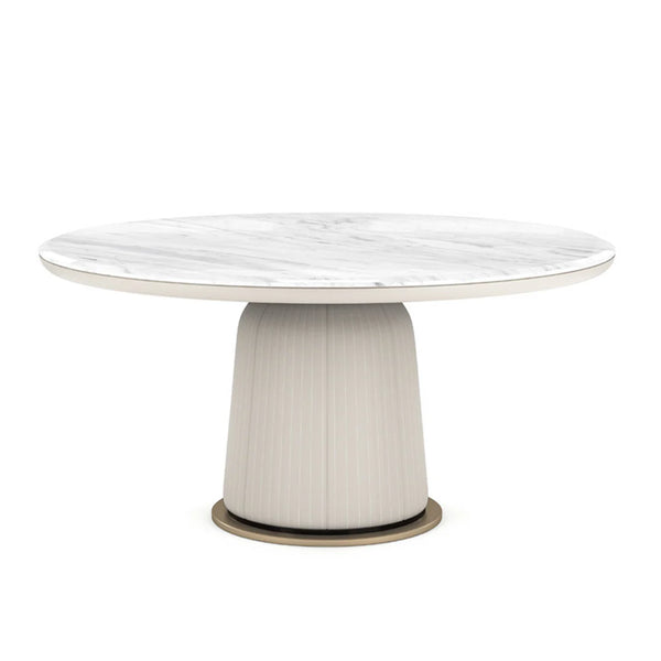 Hemsworth Modern Round Marble Dining Table 70.8"