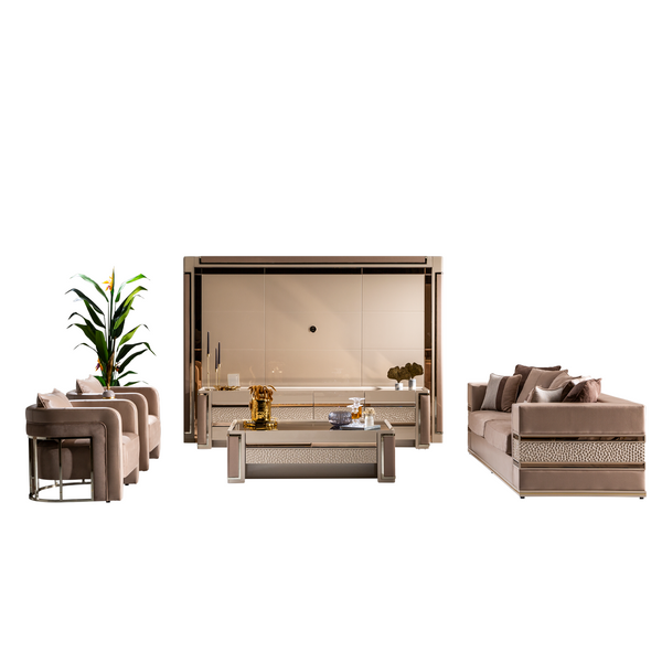 Montclair 6Pc Sofa Set in Desert Tan