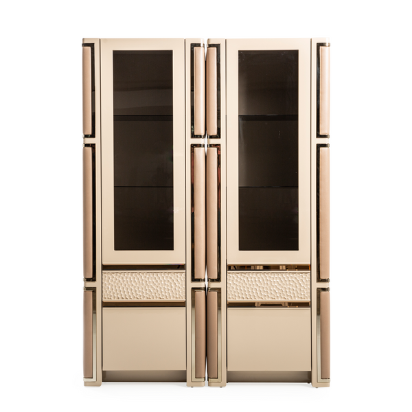 Montclair Dining Curio 2Pc in Dessert Tan