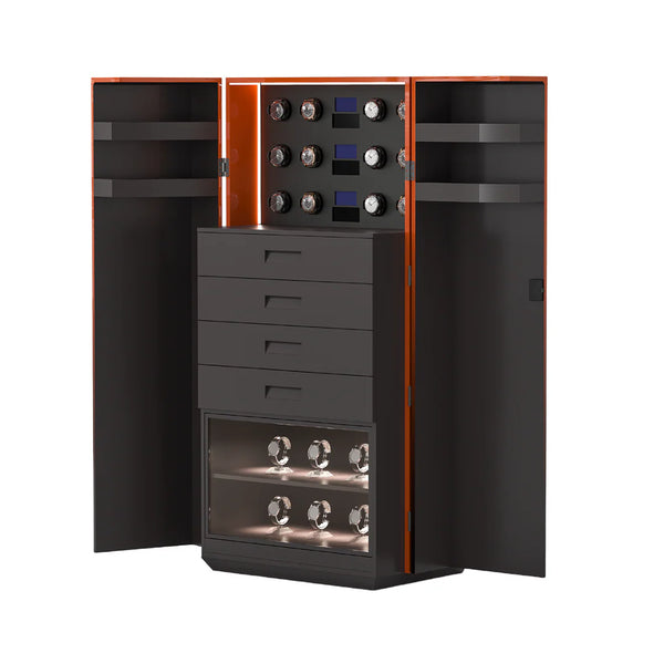 Glen Echo Fingerprint Door Lock Watch Winder Cabinet