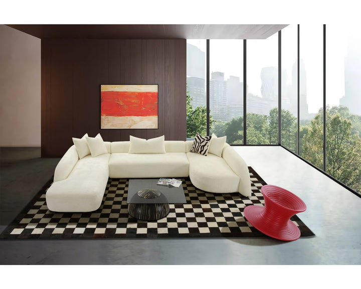 Bloom 3pc Teddy Ivory fabric Sectional – Vivere Luxury