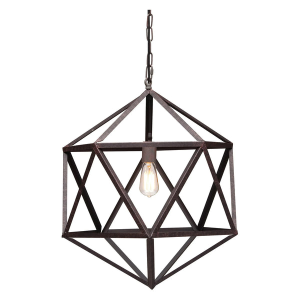 Modern Amethyst LED Ceiling Lamp, Rust