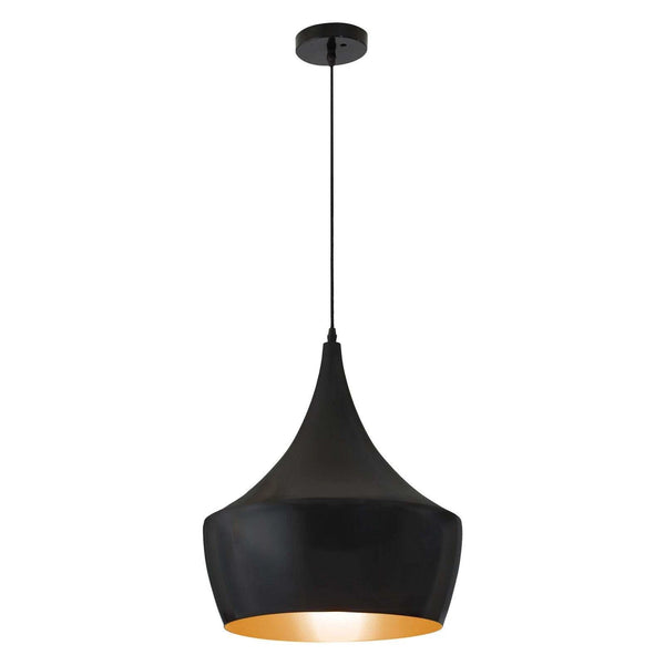 Modern Copper Ceiling Lamp, Matte Black.